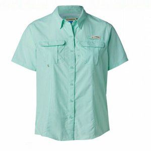 Magellan Outdoors Women's Mint Green Short Sleeve Fishing Shirt L